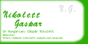 nikolett gaspar business card